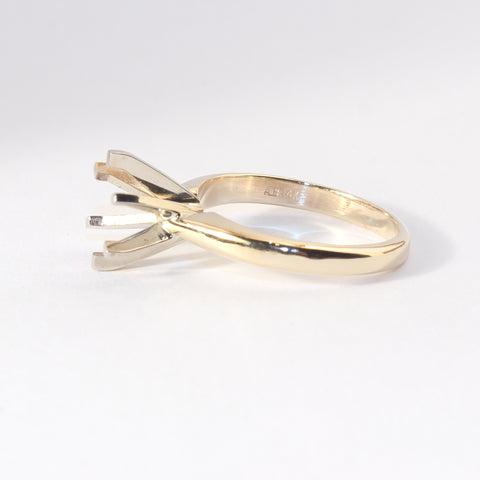 14kt Solitaire Mounting with a 6 Prong Head