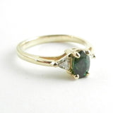 14ky Tsavorite and Diamond Ring Made to Order