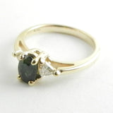 14ky Tsavorite and Diamond Ring Made to Order