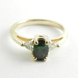14ky Tsavorite and Diamond Ring Made to Order