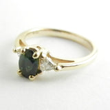 14ky Tsavorite and Diamond Ring Made to Order