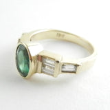 18kt Gold Emerald and Diamond Ring
