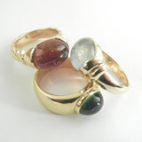 14kt Green Tourmaline Cabochon Ring Made to Order