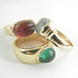 14kt Green Tourmaline Cabochon Ring