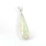 African Opal Teardrop Pendant in Silver