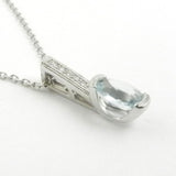 14kt Aquamarine Pendant with Diamonds