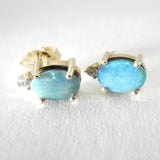 14kt Opal and Diamond Earrings Made to Order