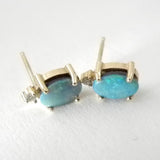 14kt Opal and Diamond Earrings Made to Order
