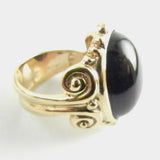 14kt Garnet Corinthian Column Ring Made to Order