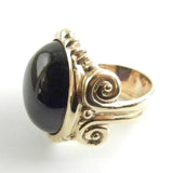 14kt Garnet Corinthian Column Ring Made to Order