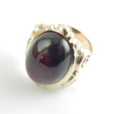 14kt Garnet Corinthian Column Ring Made to Order