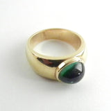 14kt Green Tourmaline Cabochon Ring Made to Order