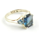 London Blue Topaz 3 Stone Ring Made to Order