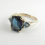 London Blue Topaz 3 Stone Ring Made to Order