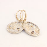 Two Diamond Moonscape Earrings Made to Order