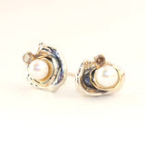 Orbit Akoya Pearl Earrings with Cognac Diamonds