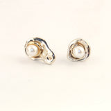Orbit White Pearl Earrings