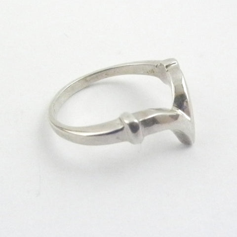Large Silver Chevron Band