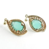 Pear Shaped Peruvian Opal Earrings