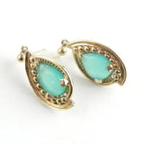 Pear Shaped Peruvian Opal Earrings