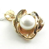 Orbit Pearl Pendant with Diamond