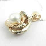 Orbit Pearl Pendant with Diamond