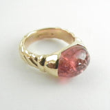 Pink Tourmaline Cabochon Ring Made to Order