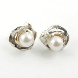 Grand Orbit White Pearl Earrings