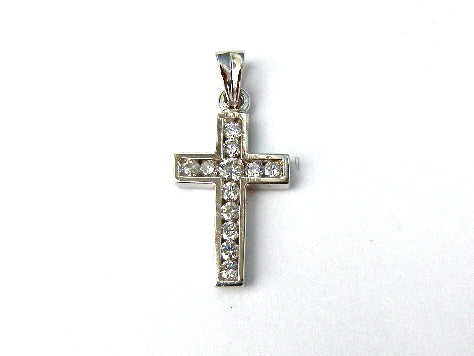 White Gold & Diamond Cross