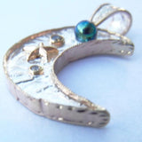 Reticulated Silver & 14kt Gold Sea Motif Pendant