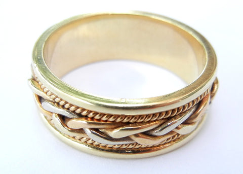 Two Tone Gold Celtic Weave