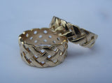 14kt 2 Row Basket Weave Ring Made to Order