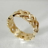 14kt 2 Row Basket Weave Ring Made to Order