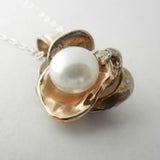 Orbit Pearl Pendant with Diamond