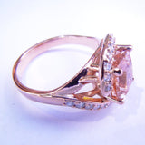 Morganite Rose Gold Bi-pass Ring