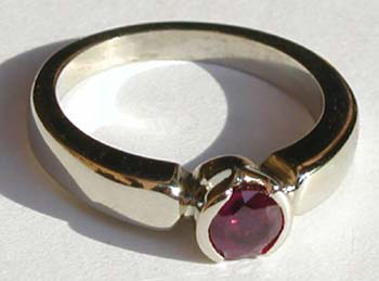 Bezel Set Ruby Ring