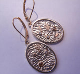 Three Diamond Moonscape Earrings Made to Order