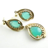 Pear Shaped Peruvian Opal Earrings