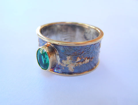Reticulated Fine Emerald Ring