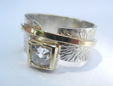 Moonscape Ring Mounting can hold 1.20ct Cushion Cut Diamond or Gemstone Made to Order