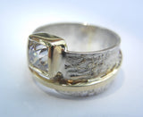 Moonscape Ring Mounting can hold 1.20ct Cushion Cut Diamond or Gemstone Made to Order