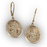 Three Diamond Moonscape Earrings Made to Order