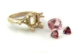 14kt Kunzite and Garnet Ring Made to Order