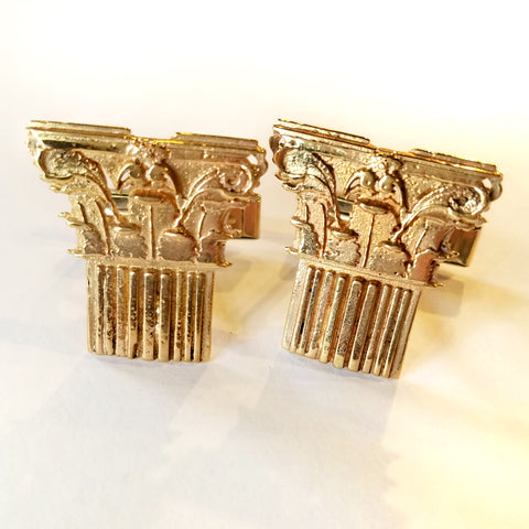 14kt Corinthian Column Cufflinks Made to Order