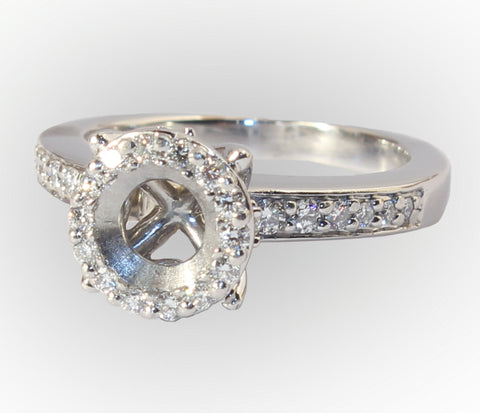 Platinum Diamond Halo Mounting