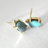 14kt Opal and Diamond Earrings Made to Order