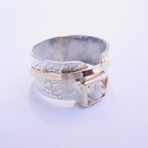 Moonscape Ring Mounting can hold 1.20ct Cushion Cut Diamond or Gemstone Made to Order