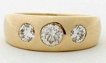 3 Diamond Gold Band