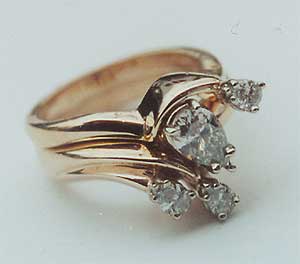 Pear Shaped Diamond Ring