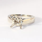 14kt Mounting Holds 1ct Center Diamond
